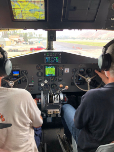 Cockpit of DC3 airplane