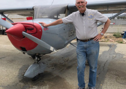 John Mahany with plane