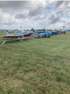 Row of small planes